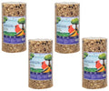 JCs Wildlife No Mess No Waste Fruit Blend Bird Seed Cylinder with Hole, Hull Free Wild Bird Food for Outside Feeders, Cardinals Woodpeckers Chickadees Nuthatches Wrens, Made in the USA, 2 lb Pack of 4 - size: 8 Ounce (Pack of 4)