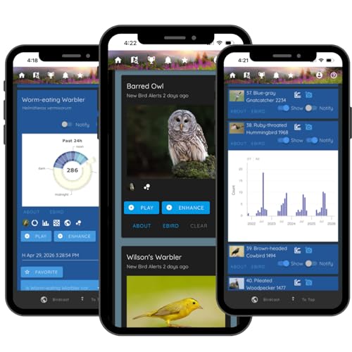 Bird Song & Call Identifier: 24/7 backyard sound identification | Better than a camera, uses sound to ID resident & migrating hummingbirds, warblers, hawks, owls, orioles, woodpeckers & more!