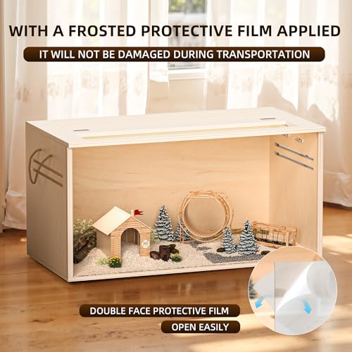 Pine Small Animals Houses&Habitats Chewproof, 32" Pine Guinea Pig Cage Hamster Cage for Small Animals (32" Medium, High-Legged Stick) - size: 32.0"L x 15.8"W x 15.8"H