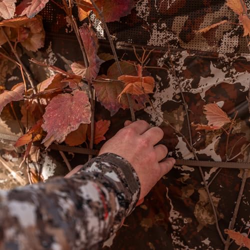 Barronett Blinds® Overwatch, Portable Hunting Blind, View-Through Mesh, Silent Shooting Windows, Crater™ Harvest, 75” x 88” x 88”, VR400CH
