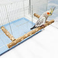 Large Natural Pepper Wood Parrot Stand Branch, Wooden Perch for Parakeet Cockatiels Conures Lovebirds Budgies, Birdcage Accessories 15.66.7 Inches