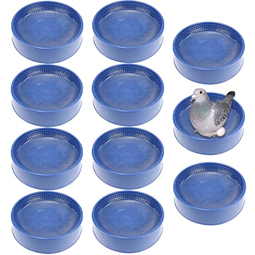 10 Pcs Plastic Pigeon Nest Bird Nest Bowls Pigeon Nest Bowl Breeding Hatching Nest for Pigeons Quails Breeding Hatching (Blue)