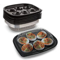 MT Products Clear Deviled Egg Containers Holds 6 Eggs 6.5" x 5.63" x 1.19" - Durable Egg Platter Tray (Pack of 12) - Made in the USA - size: 6.5 x 5.63 x 1.19 in