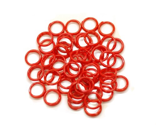 398N9CR 9/16-Inch Spiral Leg Bands, Red (Pack of 100)