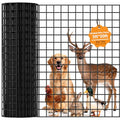 Welded Wire Fencing 5Foot x 50 Foot,1 Inch x 1 Inch 16GA Black PVC Wire Fence,Vinyl Coating Metal Wire Mesh for Yard Vegetable Protection Goat & Poultry Netting - size: 5ft*50ft 1″×1″