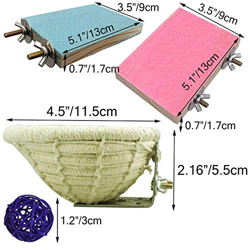 Hamiledyi Handmade Cotton Rope Nest Parakeet Bed Breeding Nest Small Parrot Cage Hatching Nesting for Cockatiel Canary Lovebird Finch and Other Small Birds - color: Off-white
