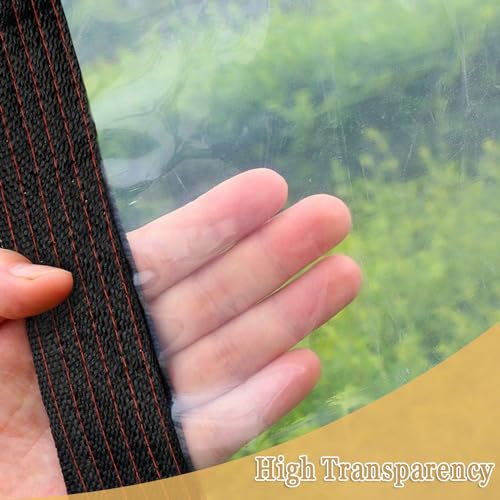 Clear Tarps Heavy Duty Waterproof, 5x7 FT - Plastic Greenhouse Sheeting with Grommets Rope - Transparent Poly Tarpaulin for Garden Rainproof Plant Cover Chicken Coop Camping - size: 5'x7'