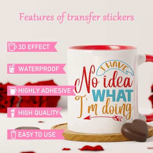 Rngmsi 20 Sheets Funny Sarcastic UV DTF Cup Wrap, Cold UV DTF Stickers | Humorous UVDTF Decals, for 16 oz Glass Cups Tumblers Mugs, Waterproof Rub on Cup Wraps, DIY Crafts, 3.1x3.1 in - style: Sarcastic
