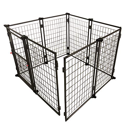 TWO by TWO Haven Expandable Kennel, Black, Medium