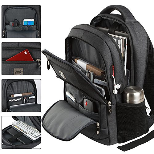 Laptop Backpack,Business Travel Anti Theft Slim College Backpack | Water Resistant Durable Computer Bag Gift for Women & Men Fits 15.6 Inch Laptop and Notebook - Black - color: Black, size: 15.6 Inch, style: Laptop