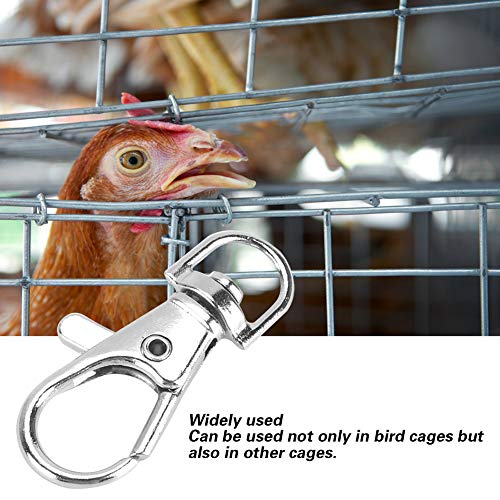 12 Pcs Bird Cage Locks, Metal Pet Cage Door Lock Hook Clip Prevent Claw Trigger Open Birds Cage Accessories