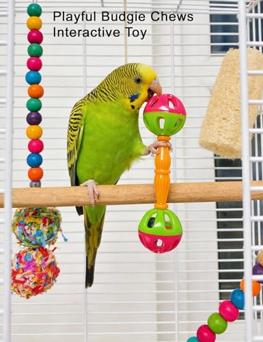 12 Pack Bird Ball Toys Rings Sound Rattles for Parakeets | Smooth Edge Cage Play Toys for Assorted Small Medium Parrots