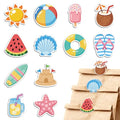 MAYJOYDIY 24Pcs 12 Styles Summer Beach Bag Clips Sun Watermelon Seashell Bag Sealer Sealing Closures Cute Starfish Acrylic Chip Clips Funny Home Office Holders for Bread Snack Storage Desk Decor - style: Summer Beach