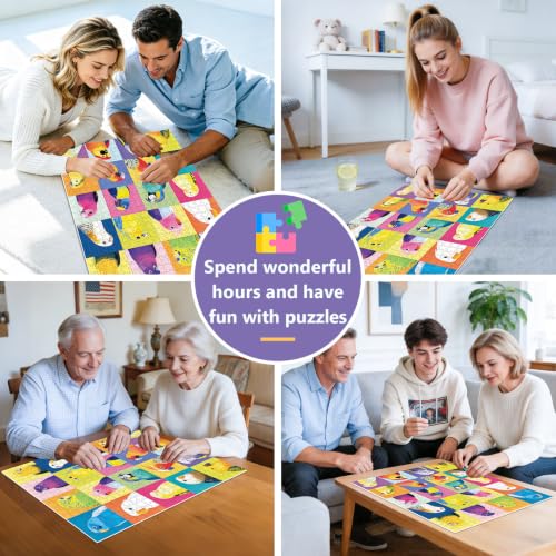 500 Piece Puzzle for Adults,Colorful Grid Parrot Tropical Bird Puzzles | Artwork Animal with Letters on Back,1:1 Poster,Challenging Game Home Decor Birthday Party Gift Toy for Adults Seniors Famliy - color: Parrot