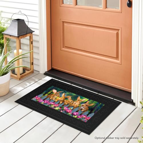 Briarwood Lane Garden Bunnies Mini Mat 22x10 Indoor Outdoor Doormat