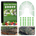 Garden Mesh Netting Kit, 10x30FT Black Ultra Fine Netting & 6 Sets 8FT Fiberglass Garden Hoops, Garden Netting with Frame for Raised Beds, Garden Hoops and Netting for Row Cover, Plant Insect Barrier - color: Black
