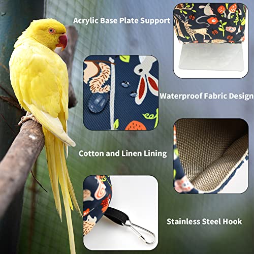 ShuRung Parrot Cockatiel Warm House Bird Nest Bed Winter Hanging Hammock Birds Sleeping Bed Parrot Hideway Bed Polyester Fabric for Parrot Parakeet Cockatiels Budgies Lovebird African Grey (S) - size: S