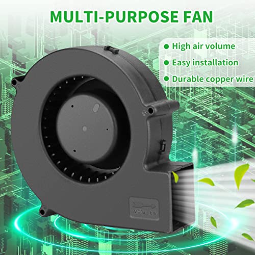 140mm x 40mm Small Centrifugal 12V Squirrel Cage Big Airflow Blower | Dual Ball Bearing, AC 110V-240V Variable Speed Controller, DIY Inflatable/Replacement/Cooling/Ventilation/Exhaust Projects - style: 140mm X 40mm