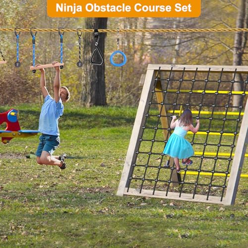 Climbing Cargo Net for Kids & Adults 70" x 150" Nylon Rope Climbing Net No Knots Safety Climbing Ladder Net for Outdoor Treehouse, Swing Set, Ninja Obstacle Course, Playground, Backyard Playset Black - color: Black - 70" X 150"