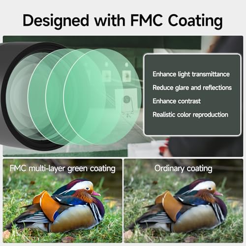 SVBONY SV28 New Version Spotting Scope, 20-60x80mm for Target Shooting, HD | FMC Coating, Long Range Spotter Scope, Shooting Range, with Phone Adapter & Tripod, for Bird Watching, Wildlife Viewing - style: 20-60x80