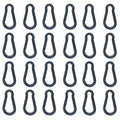 24Pcs M4 1.58 Inch Black Carabiner Clip, Heavy Duty Spring Snap Hook Rope Connector for Camping, Hiking, Fishing, Dog Leash, Bird Feeders(220 lbs Capacity)