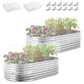 2 pcs Windproof Garden Netting for Raised Beds (4ft L x 2ft W x 1ft H) - 60 Mesh Bird Netting Garden Bed Cover with Drawstring & 40 Clips for Vegetables Flowers, Excluding Hoops or Frames
