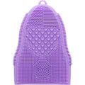 Makeup Brush Cleaner Glove Mat Mitt Silicone Cosmetic Cleaning Scrubber Tool Face Brushes and Eye Brush Washing Pad Purple - color: Pruple