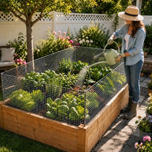 16in x 10ft Hardware Cloth Chicken Wire -1/2 Inch 19 Gauge Hot Dipped Galvanized After Welding Welded Wire Mesh, Rust-Proof Fencing for Gardens, Chicken Coops & Poultry Netting - size: Silver-1/2inch 16inch×10ft