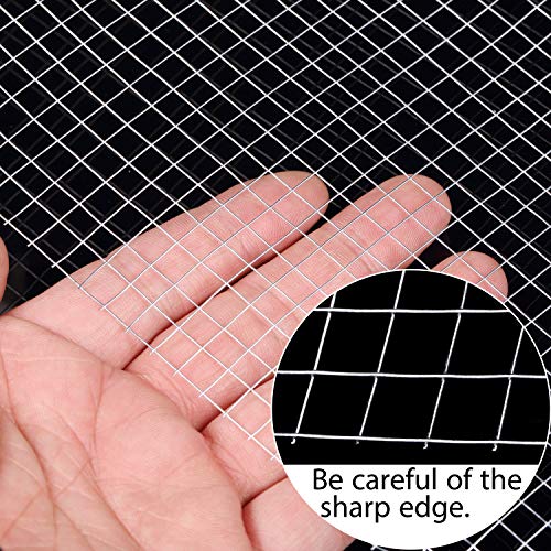 SATINIOR 2 Sheets 1/4" Chicken Wire Fence, Wire Mesh Roll, Hardware Cloth | Hot Galvanized Layer, Rust Resistant, Small Hole, Free-cuttable, for Coop, Garden Bed, Rabbit, Snake, Poultry, DIY Enclosure