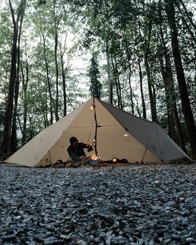 OneTigris Proteus Camping Tarp, Versatile Waterproof Lightweight Tarp Shelter with Doors, Extra Large 20.1ft x 9.2ft, Ideal for Camping, Hiking, Backpacking, Tent, Bushcraft