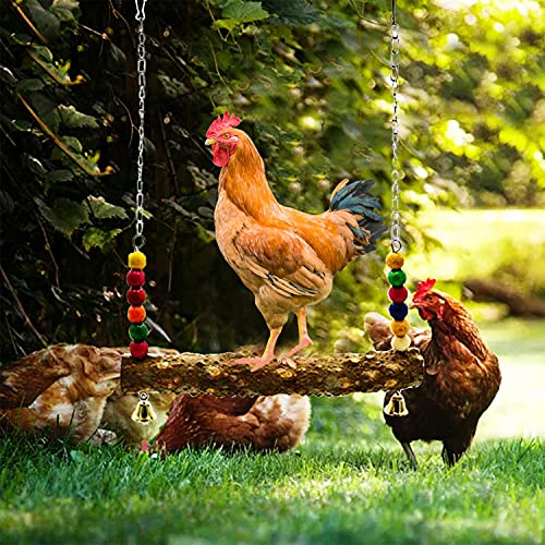 FANFX 7 Packs Chicken Toys Set, Chicken Xylophone Toys for Hens, Chicken Bridge Swing Toys, Chicken Mirror Toys,Chicken Pecking Toys and Vegetable Hanging Feeder for Chicken Coop