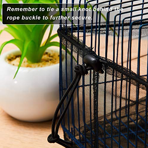 Shappy Large Bird Cage Seed Catcher,Bird Cage Cover Net Skirt Guard,Adjustable Soft Airy Mesh Net for Parrot Parakeet Macaw(118 x 15 Inch/ 300 x 37 cm,White) - color: White, size: 118 x 15 Inch/ 300 x 37 cm
