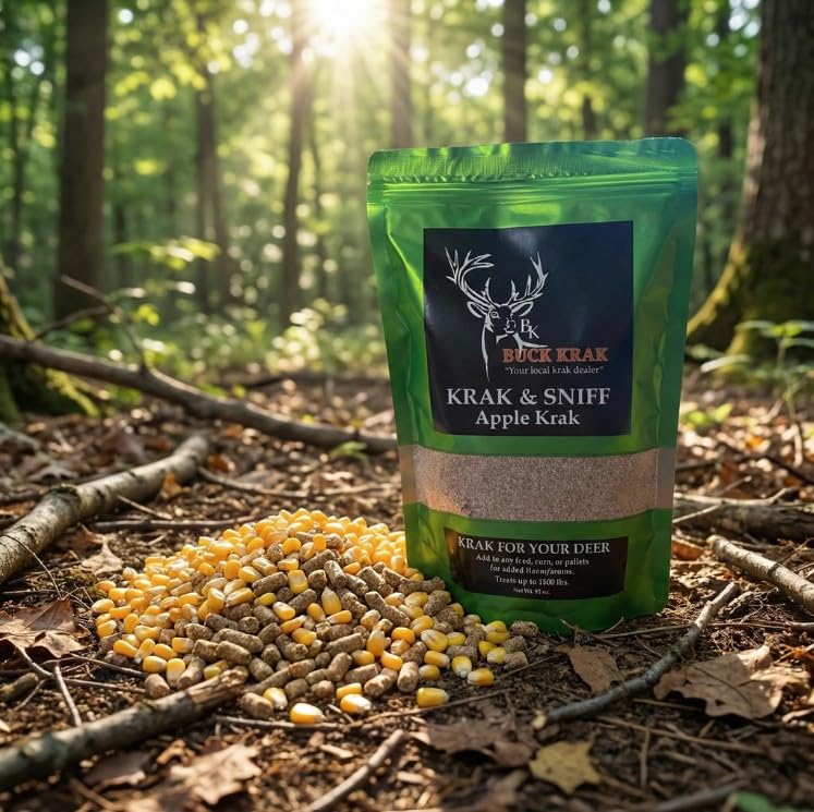 Krak & Sniff Buck Krak Apple Wildlife Feed Attractant, Mineral Flavor Booster for Deer and Turkey Hunting, 3 Pack