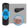 Plastic Chicken Wire Mesh - 16 in x 10 ft Black,Comes with 30 Twist Ties, Plastic Wire Mesh Fence for Dogs, Cats & Poultry - Garden Netting & Animal Barrier, Balcony Netting for Pets - WEYHDDTL - size: 16Inchx10Ft(0.3"Opening)