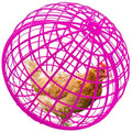 19.6" Movable Ball-Shaped Animals & Poultry Cages,Pet Safe Walking Net, Farm Courtyard Outdoor Accessible Rolling Rabbit Duck Hutch Chicken Coop,Preventing Dog Bites Trampled by Horse - color: Rose Pink