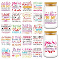 Rngmsi 20 Sheets Funny Sarcastic UV DTF Cup Wrap, Cold UV DTF Stickers | Humorous UVDTF Decals, for 16 oz Glass Cups Tumblers Mugs, Waterproof Rub on Cup Wraps, DIY Crafts, 3.1x3.1 in - style: Sarcastic