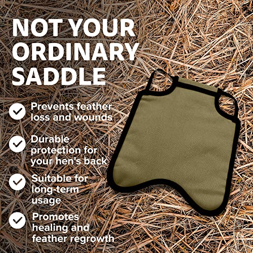 Hen Apron/Saddle, Single Strap, Small, Khaki - color: Khaki, size: Small