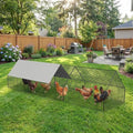 Chicken Tunnel, 118” Portable Metal Poultry Playpen with Waterproof Cover | Outdoor Chicken Run Tunnel for Yard, Also for Ducks & Rabbits, Outside Chicken Tunnel - size: Straight Line Frame