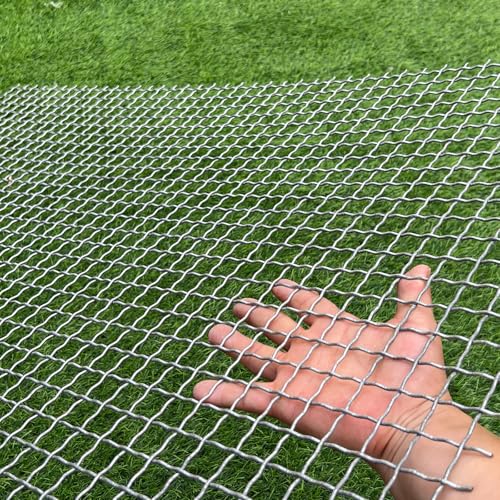 14 Gauge Strong Galvanized Woven Mesh 40"X24" 3/4" Mesh(About 0.75")|Delivered Flat|Poultry Cage Netting -Anti-Rodent Steel Mesh Crimped Mesh Snake Fence Chicken Wire Fencing-Corrugated Wire - style: 14Ga Hole 3/4"