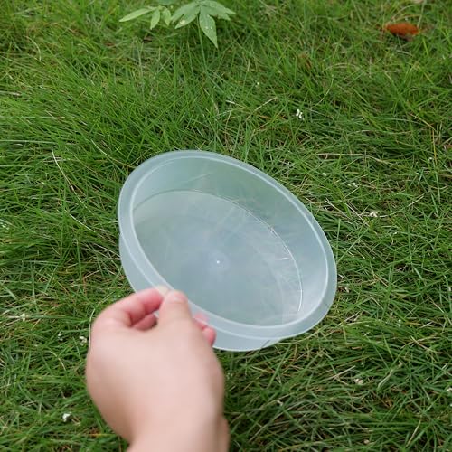 2pcs Plastic Round Bird Feeders Bowls, Wild Birds Seed Feeder Tray Bird Bath Water Bowls Accessories for Feeding Station Tray Perfect for attracting Birds - color: Water Bowl*2