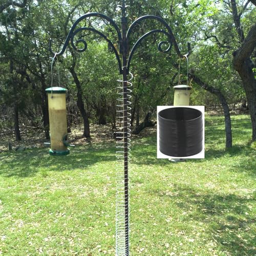 2 PCS Squirrel Baffles Squirrel Guard for Bird Feeders, Squirrel Spring Barriers Squirrel Deterrent Coil Protects Outdoor Bird Feeder Poles - size: 2PC