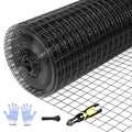 Tongmo 24" x 100' Black Hardware Cloth, 1inch Mesh Chicken Wire Fence, 19 Gauge Vinyl Coated Wire and Welded Wire Roll,Garden Fence, Poultry Netting for Rabbit/Duck/Chicken Coop