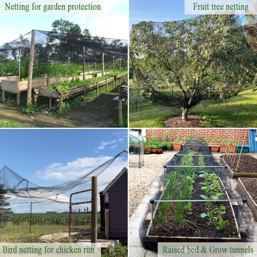 Deer Fence Netting 7.5x100 FT, Heavy Duty Bird Netting for Garden | Strong Woven Netting for Garden Protection, Plants, Fruit Trees, Blueberry Bushes, Vegetables, Chicken Coops & Porches - size: 7.5x100FT-1/2inch