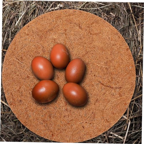 Outanaya 4pcs Natural Coconut Coir Nest Pads for Chicken Coop Breathable Hand-Made Mats for Animals Bed Comfortable Liner for Garden Use Collection Support Thick - size: 30.00X30.00X0.50CM