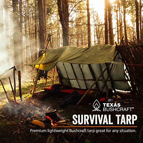 Emergency Camping Tarp, Waterproof 10x10 Emergency Shelter for Backpacking and Hiking, 70D Ripstop Nylon Survival Tarp with Reflective Aluminized Polymer and Loop Ties with Grommets