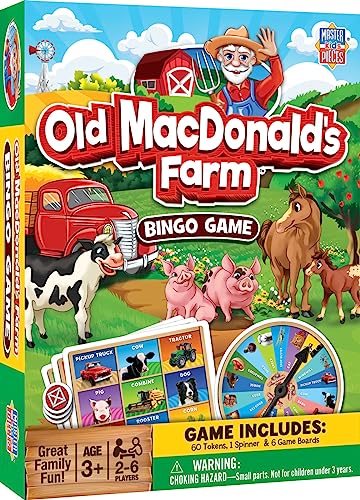 MasterPieces Kids Games - Old MacDonald's Farm Bingo Game - style: Old MacDonald's Farm