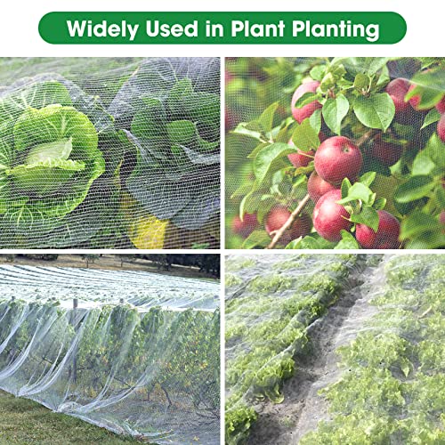 Unves 10' x 30' Garden Netting, Mosquito Bird Netting for Garden | Insect Plant Cover Bug Net Mesh for Vegetables Fruits Trees Flowers Blueberries Tomatoes Protection - size: 10 x 30 Ft x 1 pc