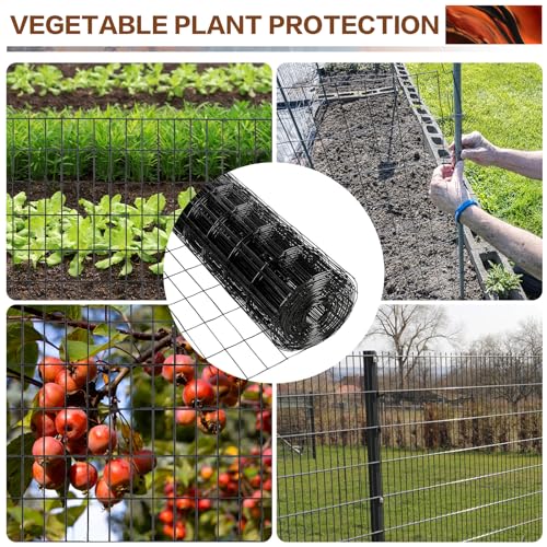 Tongmo 5 ft x 100 ft Galvanized Welded Chicken Wire Fence, 16GA Garden Chicken Wire Fence Roll, Mesh Size 2" x 4"Hardware Cloth, Ideal for Yard Protection and Poultry Netting - color: Galvanize, size: 5ft*100ft