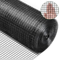 Black Hardware Cloth 1/2 Inch 48" x 100' 19 Gauge, PVC Coating Wire Fence Rolls Vinyl Coated Welded Chicken Wire Mesh for Poultry Netting Cage Fence, Tree Guard Rolls, Chicken Coop