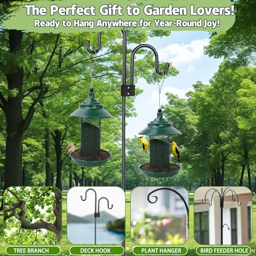 All-Metal Finch Feeder, Squirrel Resistant Nyjer Seed Bird Feeder Green | 2.5 lb capacity, powder-coated all-metal mesh resists squirrels and weather while keeping nyjer seed fresh and accessible. - color: Green, size: 2.5 LB